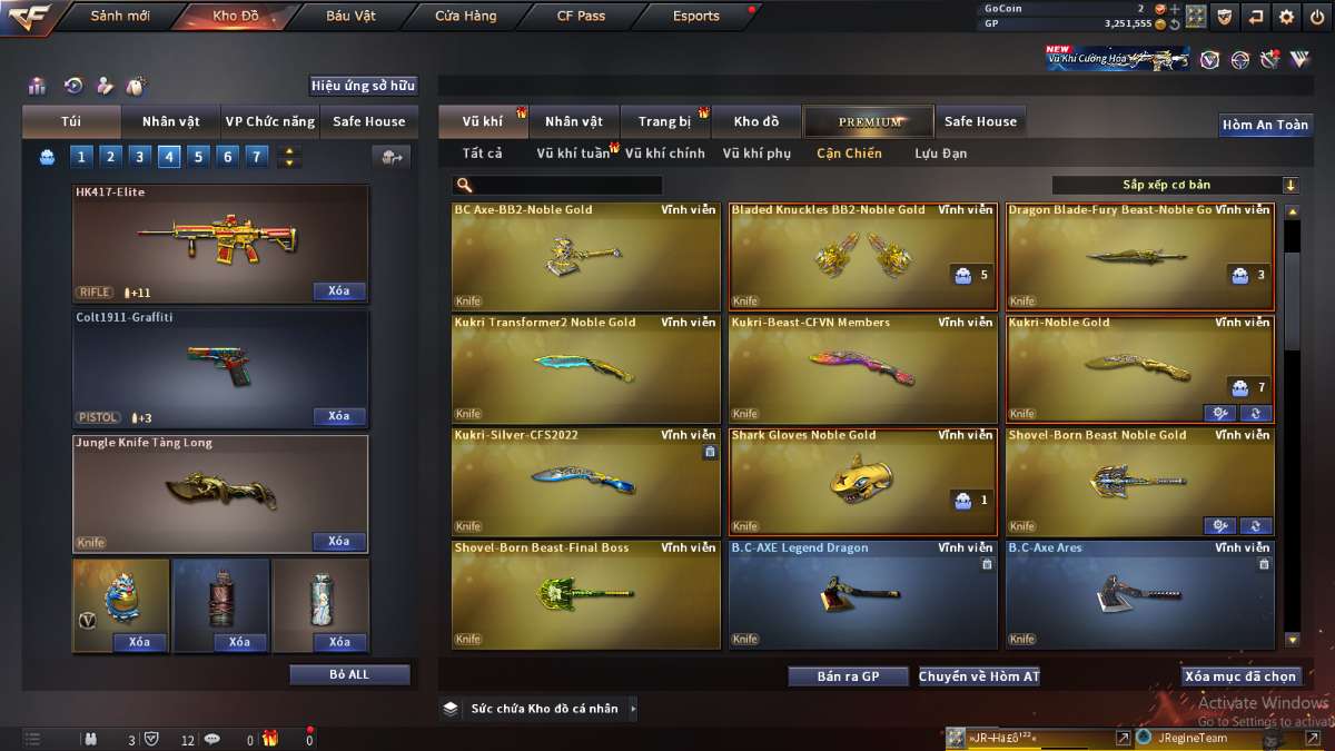 shop acc cf uy tin gia re